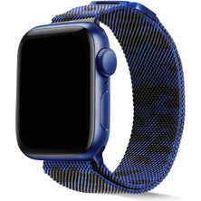 Fogy Apple Watch Uyumlu 2 3 4 5 6 Se 42MM Mıknatıslı Tel Örgü Tasarım Metal Kordon
