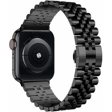 Fogy Apple Watch Uyumlu 2 3 4 5 6 Se 44MM Parlak Metal Göz Alıcı Tasarım Metal Kordon