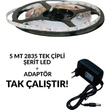 Hero Led 5 Metre Tek Çipli Iç Mekan Şerit LED +Adaptör Set AMBER