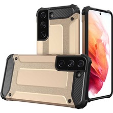CoverZone Galaxy S22 Plus Kılıf Shockproof Zırh Koruma Gold
