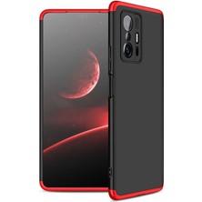 CoverZone Xiaomi Mi 11T 5g Kılıf Soft Hard Koruma Ays Siyah-Kırmızı