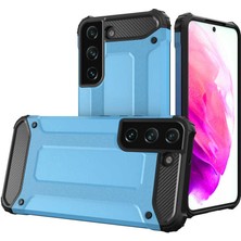 CoverZone Galaxy S22 Plus Kılıf Shockproof Zırh Koruma Mavi