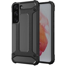 CoverZone Galaxy S22 Plus Kılıf Shockproof Zırh Koruma Siyah