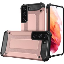 CoverZone Galaxy S22 Kılıf Shockproof Zırh Koruma Rosegold
