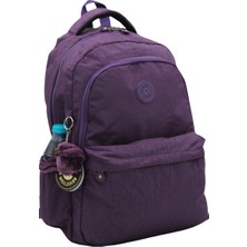 Bevitton Krinkıl Su Geçirmez Kumaş Moden Mor Unisex Kadın Sırt Çantası 2200