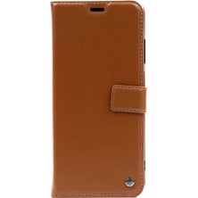 Case World Caseworld Samsung Galaxy S21 Fe Deri Deluxe Kapaklı Cüzdanlı Kılıf - Kahverengi