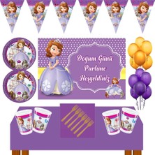 Parti Furyası Prenses Sofia  Doğum Günü Konsepti 24 Kişilik  Afişli Prenses Sofia  Doğum Günü Seti