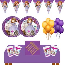 Parti Furyası Prenses Sofia  Doğum Günü Konsepti 16 Kişilik Prenses Sofia  Doğum Günü Seti