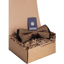 Kravatkolik Safran - Siyah Nokta Desen Papyon P1173