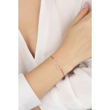 Lia Berto Rose Sonsuzluk Model 925 Ayar Gümüş Bileklik