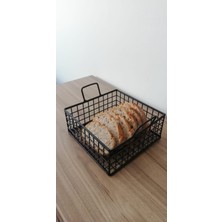 Go Dekor Çok Amaçlı Kompakt Metal Kare Sevimli Meyve ve Ekmek Sepeti