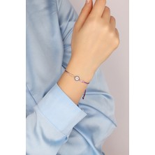 Lia Berto Rose Ipli Nazar Model 925 Ayar Gümüş Bileklik