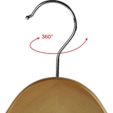 Olgun Home Ahşap Askı 3 Adet Naturel Kıyafet ve Elbise Askısı Gömlek Askısı Ahşap