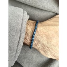 Padore Accessory Okyanus Mavisi Elips Şık Ahşap Bileklik