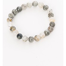 Zeynep Büyükbay Rutilli Kuvars Doğal Taş Bileklik (8mm Küre Kesim)