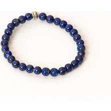 Zeynep Büyükbay Lapis Lazuli Doğal Taş Bileklik (6mm Küre Kesim)