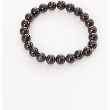 Zeynep Büyükbay Lal (Granat) Doğal Taş Bileklik (8mm Küre Kesim)