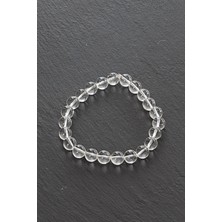Zeynep Büyükbay Kristal Kuvars Doğal Taş Bileklik (8mm Küre Kesim)