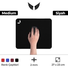 GoLite Siyah Mouse Pad 27x23 Cm Medium - Orta Boy Mousepad Klavye Fare Altlığı MP01