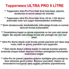 Tupperware Ultra Pro Fırın Kabı 5 Litre Hsgl