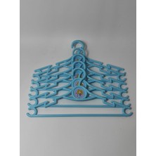 Ramdet  Çocuk Elbise Askısı  6'lı  Mavi Bebek Kıyafet  Askısı 30 x 15 cm