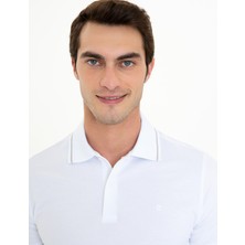 Pierre Cardin Erkek Beyaz Slim Fit Polo Yaka Basic Tişört 50252448-VR013