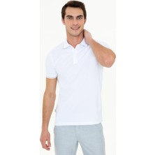 Pierre Cardin Erkek Beyaz Slim Fit Polo Yaka Basic Tişört 50252448-VR013