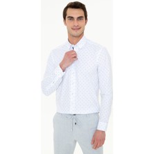 Pierre Cardin Erkek Lacivert Slim Fit Uzun Kollu Gömlek 50250338-VR033