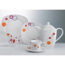 Emsan Quadrus Olimpia 6 Kişilik 38 Parça Porselen Kahvaltı Takımı