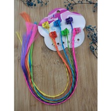 Madam Berra 2 Adet Renkli Örgü Saç Postiş Toka Çocuk Tokası