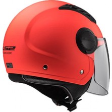 LS2 Airflow Kırmızı Yarım Kask