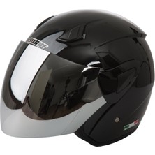 Sway Sw 700 Yarım Parlak Siyah Kask