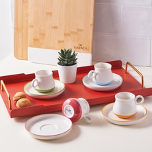 Karaca Renkser 4 Kişilik Kahve Fincanı Takımı 90 ml