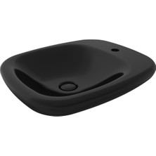 Bocchı Fenıce Çanak Lavabo 54 Cm - Parlak Siyah