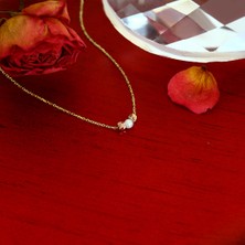 Barika Jewelry Barika Sevgililer Günü Hediyesi Kadın 14 Ayar Altın Dorikalı Kolye