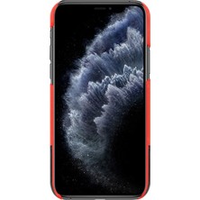 Imak Apple iPhone 11 6.1 Inç Uyumlu Pu Deri + Pc Telefon Kılıfı - Kırmızı / Siyah (Yurt Dışından)