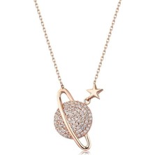 925 Gümüş Gezegen  925 Ayar Gümüş Kolye