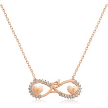 925 Gümüş Sonsuz Harfler 925 Ayar Gümüş Kolye