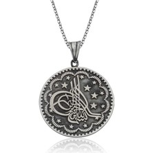 925 Gümüş Osmanlı Tuğrası 925 Ayar Gümüş Kolye