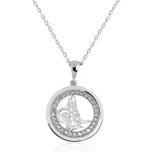 925 Gümüş Osmanlı Tuğrası 925 Ayar Gümüş Kolye