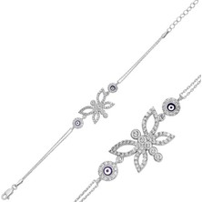 925 Gümüş Kelebek 925 Ayar Gümüş Bileklik