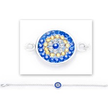 925 Gümüş Nazar Detay 925 Ayar Gümüş Bileklik