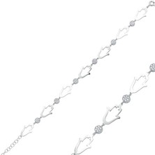 925 Gümüş Fatma Ana Eli 925 Ayar Gümüş Bileklik