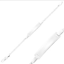 925 Gümüş Plaka Isimli Çocuk 925 Ayar Gümüş Bileklik