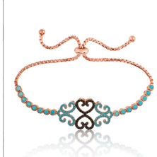 925 Gümüş Vav Desenli Asansör 925 Ayar Gümüş Bileklik