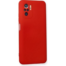 Zipax Xiaomi Redmi Note 10 Kılıf Nano Içi Kadife  Silikon - Kırmızı