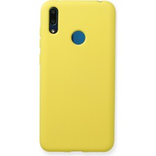 Zipax Huawei Y7 2019 Kılıf Nano Içi Kadife  Silikon - Sarı