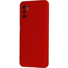 Zipax Xiaomi Redmi Note 10 5g Kılıf Nano Içi Kadife  Silikon - Kırmızı