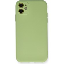 Zipax iPhone 11 Kılıf Nano Içi Kadife  Silikon - Açık Yeşil