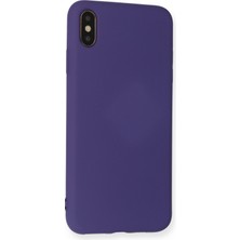 Zipax iPhone Xs Kılıf Nano Içi Kadife  Silikon - Mor